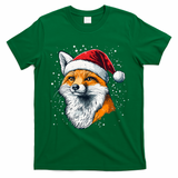 Festive Fox Merry Christmas With Family And Friends Gift T-Shirt - Irish Green