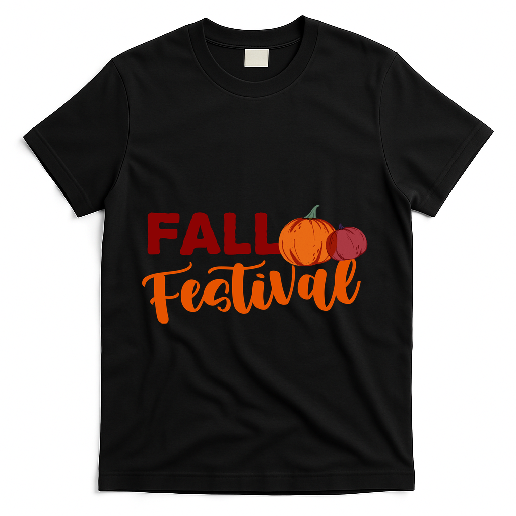 Fall Festival Pumpkin Halloween T-Shirt - Black