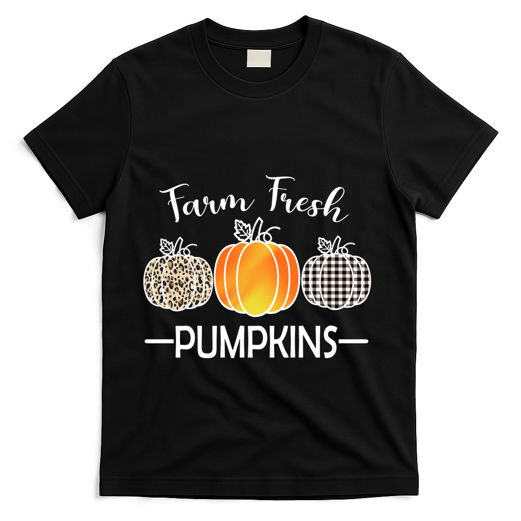Farm Fresh Pumpkins T-Shirt - Black