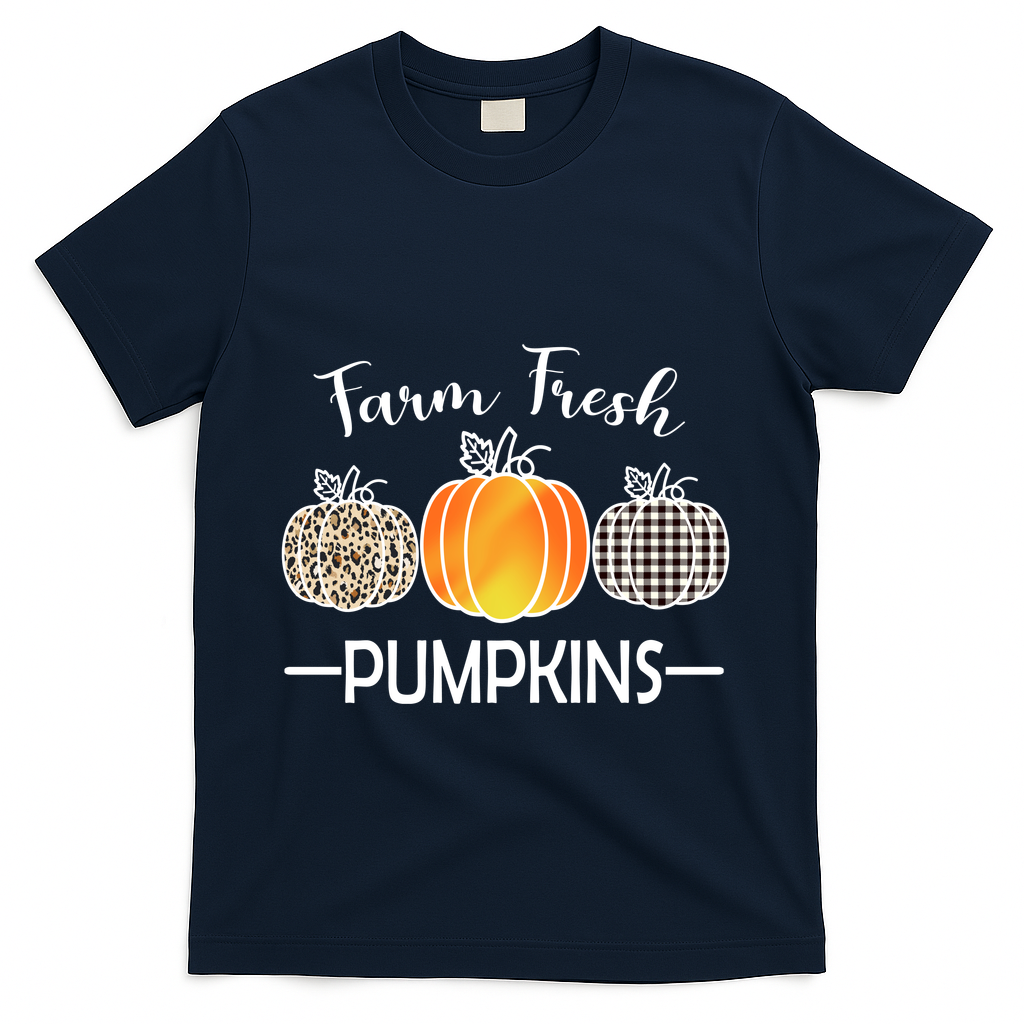 Farm Fresh Pumpkins T-Shirt - Navy