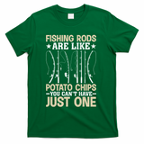 Funny Fishing Rods Fisherman Gift T-Shirt - Green