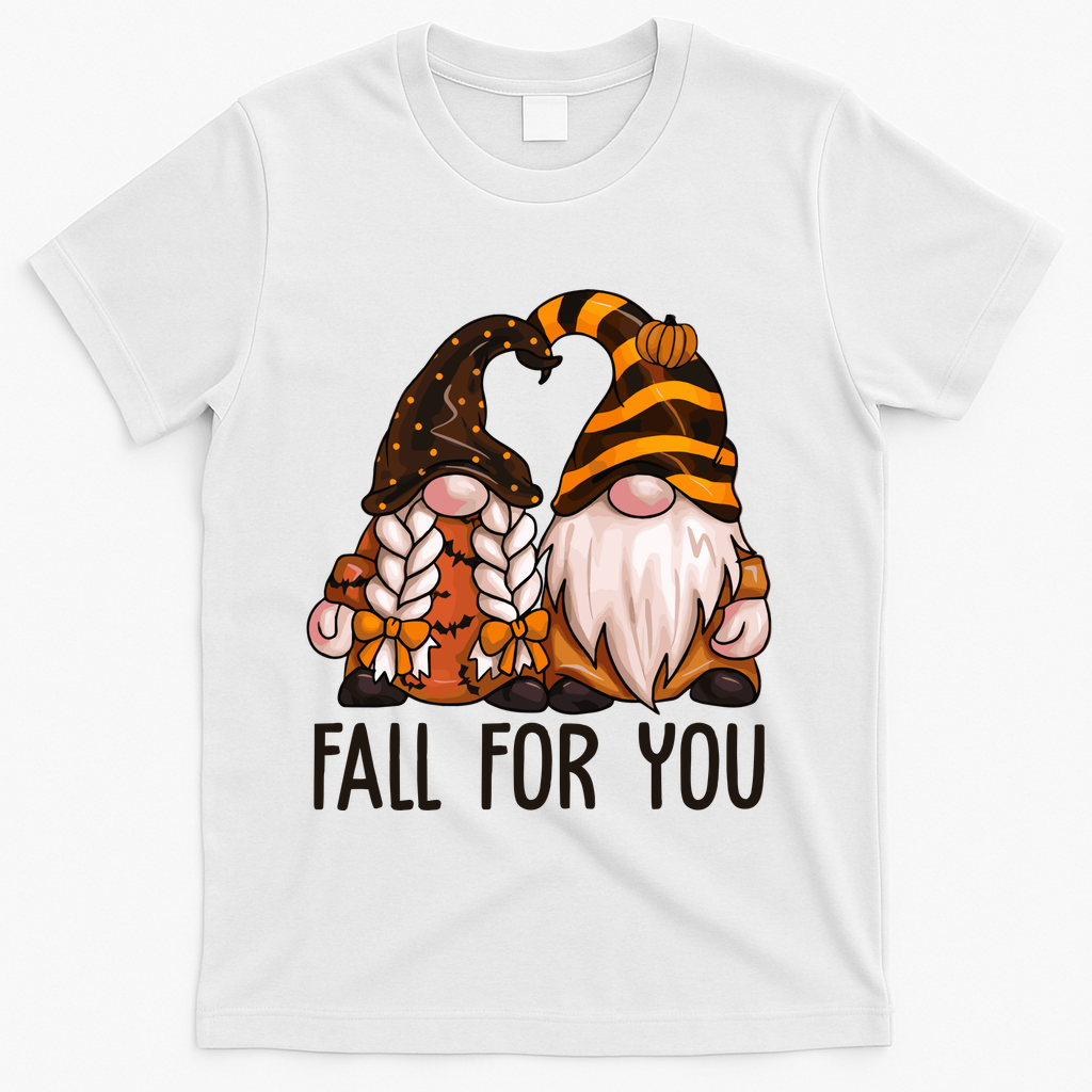 Fall For You Gnome Cute T-Shirt - White