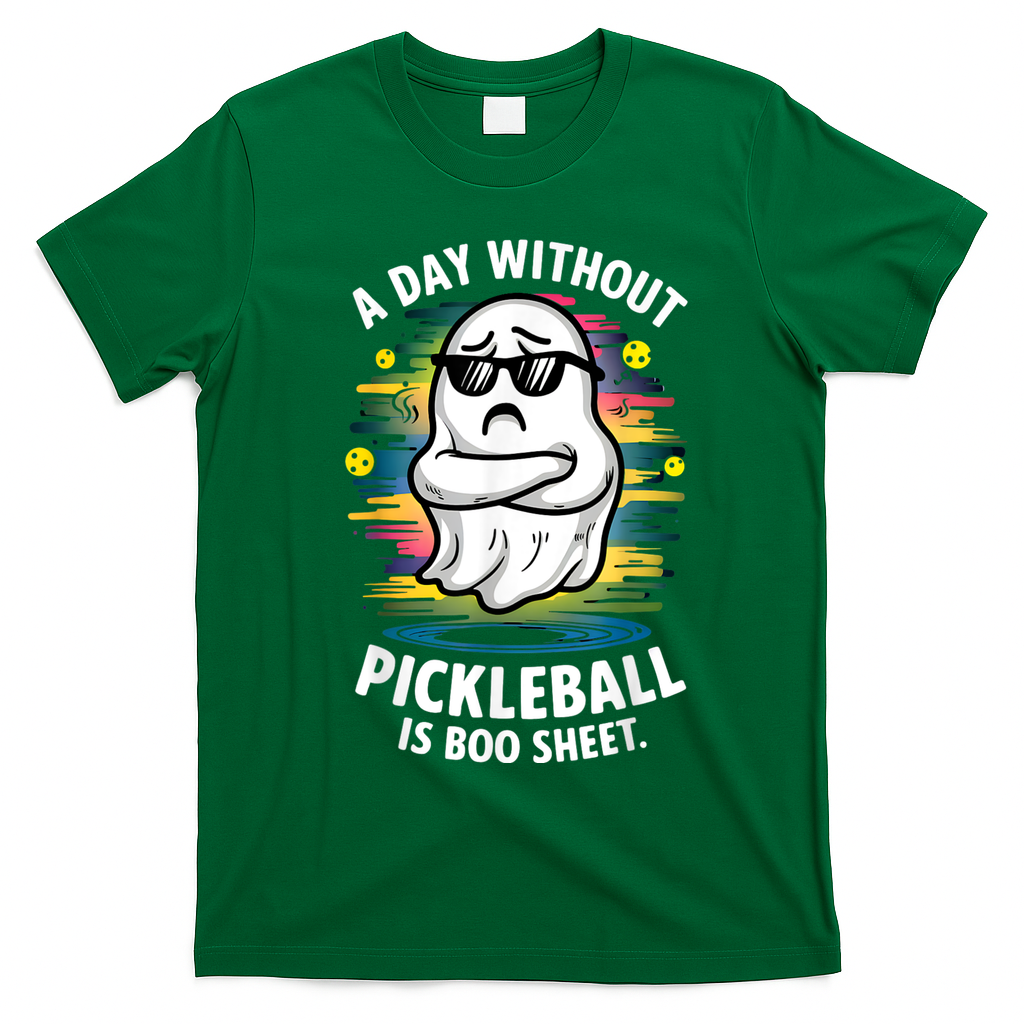 Funny Ghost A Day Without Pickleball Is Boo Sheet T-Shirt - Irish Green