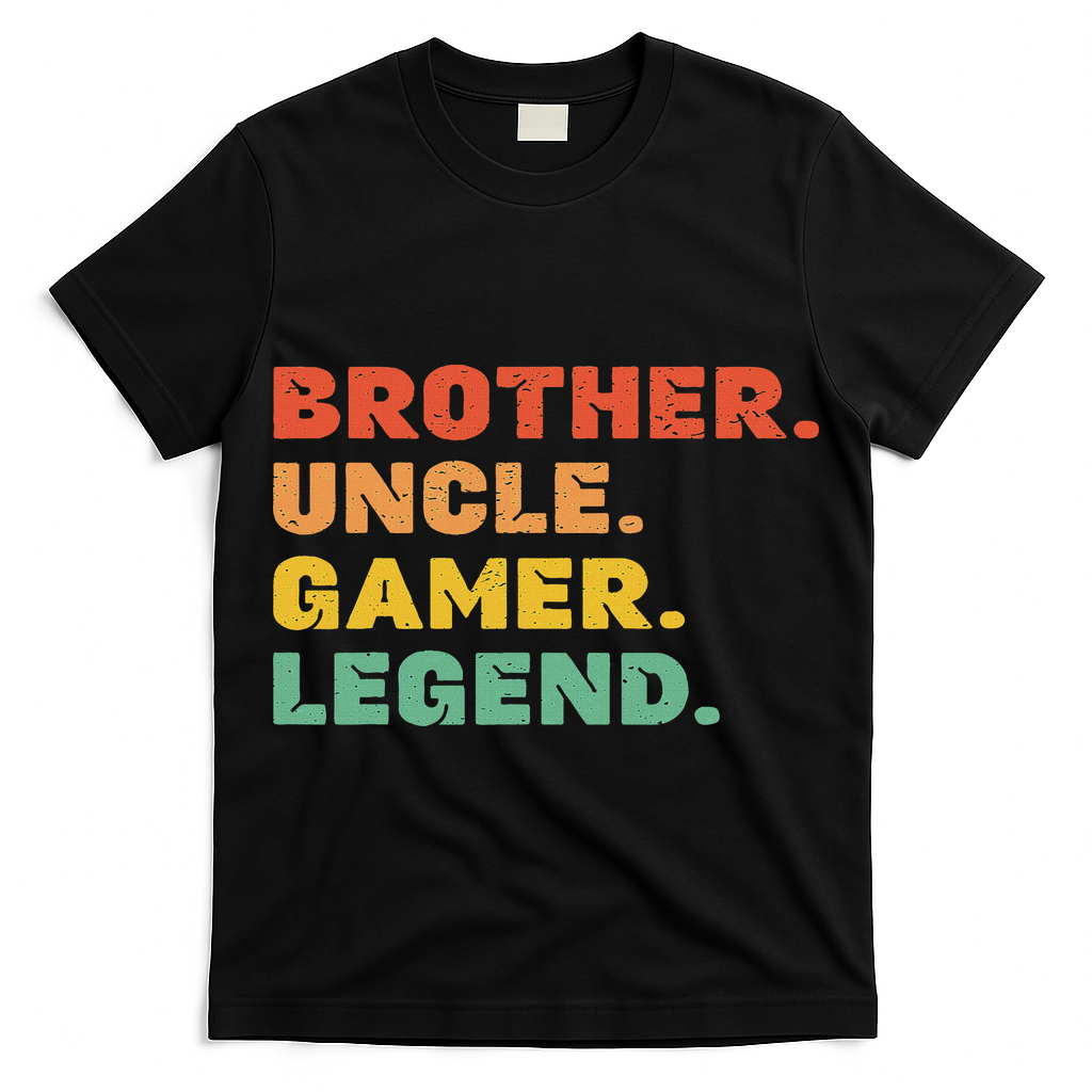 Funny Gamer Brother Uncle Gaming Legend Vintage Video Game T-Shirt
