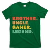 Funny Gamer Brother Uncle Gaming Legend Vintage Video Game T-Shirt
