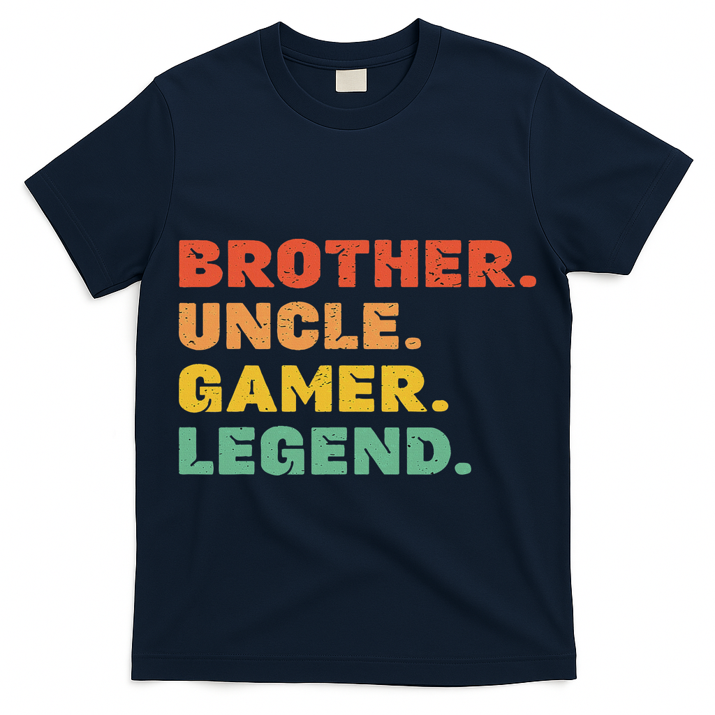 Funny Gamer Brother Uncle Gaming Legend Vintage Video Game T-Shirt