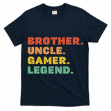 Funny Gamer Brother Uncle Gaming Legend Vintage Video Game T-Shirt
