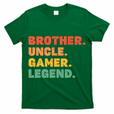 Funny Gamer Brother Uncle Gaming Legend Vintage Video Game T-Shirt