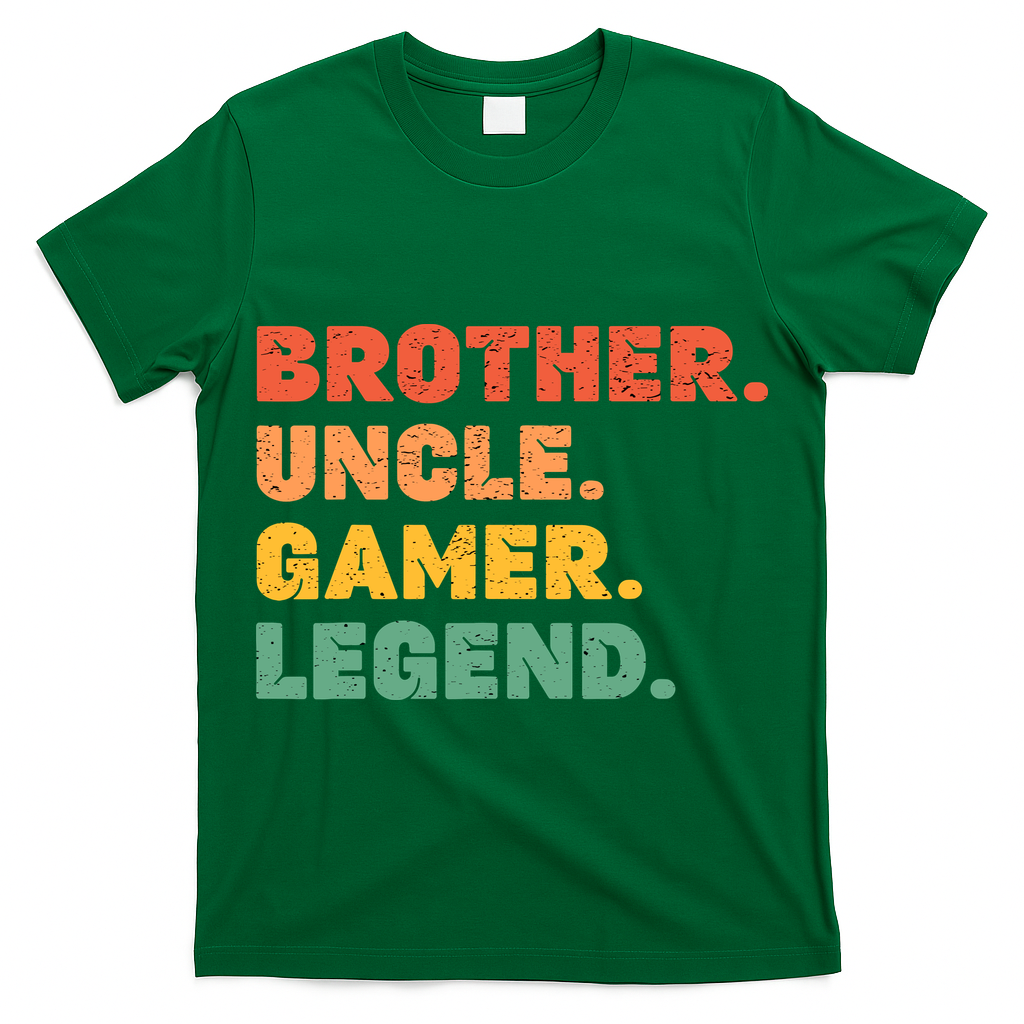 Funny Gamer Brother Uncle Gaming Legend Vintage Video Game T-Shirt