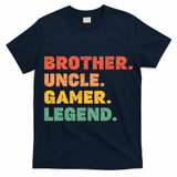 Funny Gamer Brother Uncle Gaming Legend Vintage Video Game T-Shirt