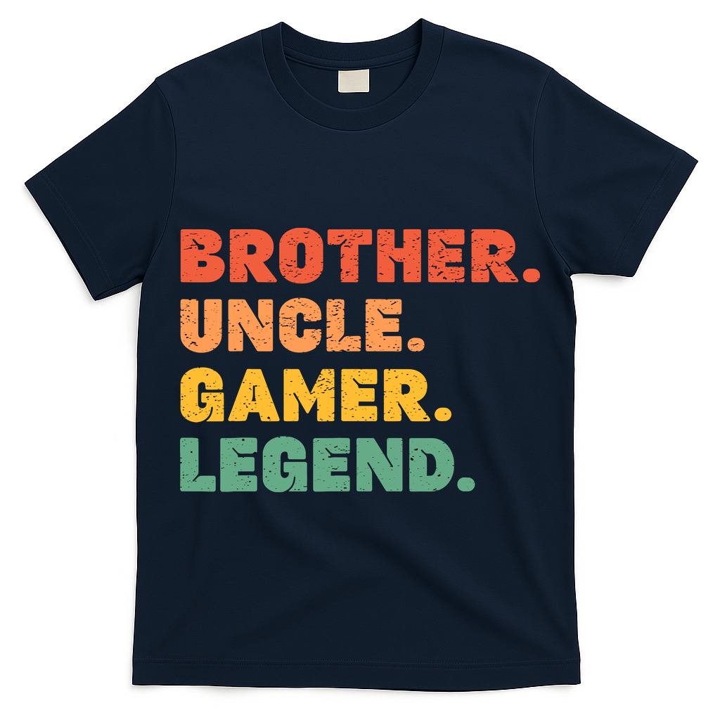 Funny Gamer Brother Uncle Gaming Legend Vintage Video Game T-Shirt