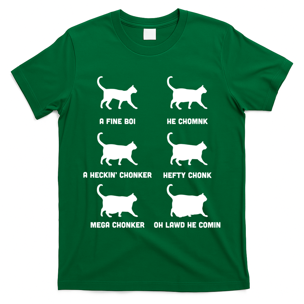 Funny Gift Cats Meme Chonk Cat Chart T-Shirt