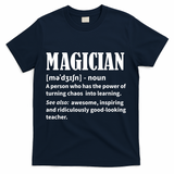 Funny Gift For Teachers Teaching, Teacher Definition  T-Shirt - Navy