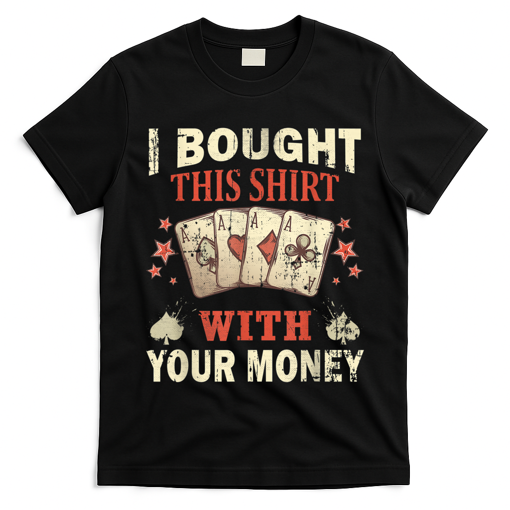 Funny Gambling I Poker Card Player Gaming Icon Tee T-Shirt