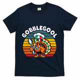 Funny Gobblegool Italian Gobble Turkey Day Fall Thanksgiving T-Shirt - Navy