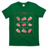 First Grade Is My Jam Strawberry 1st Grade Teacher T-Shirt