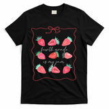 Fourth Grade Is My Jam Strawberry 4th Grade Teacher T-Shirt - Black