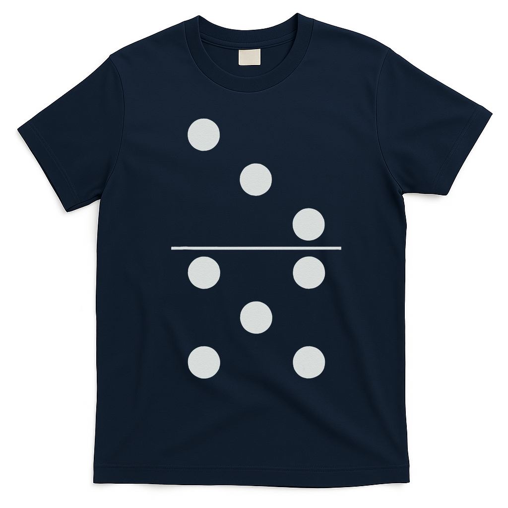 Funny Group Matching Halloween Costume Domino Dominoes 35 T-Shirt - Navy Blue