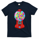 Funny Gumball Machine Halloween Gum Dispenser Easy Costume T-Shirt - Navy Blue