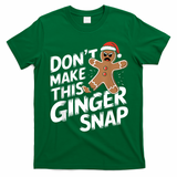 Fun Gingerbread Man Christmas & Women Graphic T-Shirt - Irish Green
