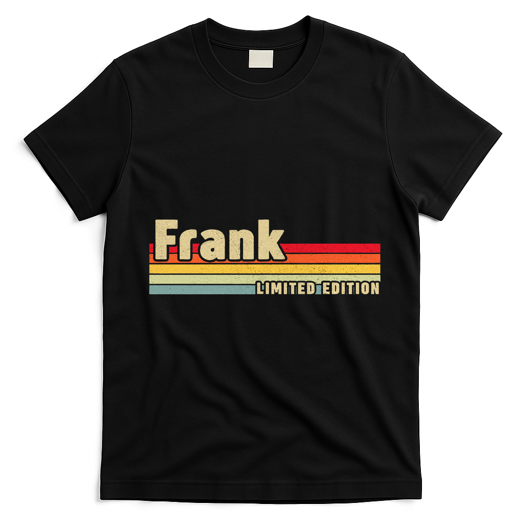 Frank Gift Name Personalized Birthday Funny Christmas T-Shirt - Black