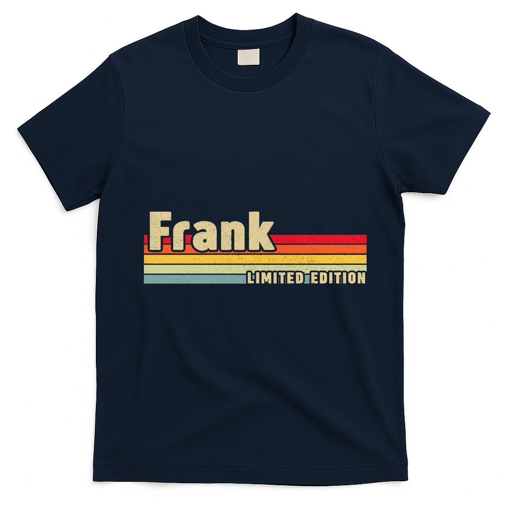 Frank Gift Name Personalized Birthday Funny Christmas T-Shirt - Navy Blue