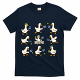 Funny Goose Pickleball Cute Gift T-Shirt - Navy