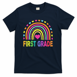 First Grade Rainbow Teacher Team 1st Grade Squad T-Shirt - Navy