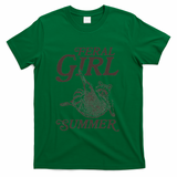 Feral Girl Summer Raccoon Vintage T-Shirt - Green