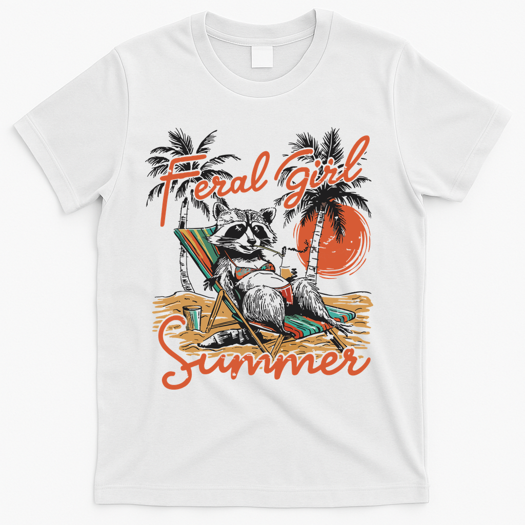 Feral Girl Summer T-Shirt - White