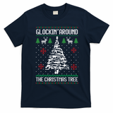 Funny Guns Ugly Christmas For Gun Lovers Meaningful Gift T-Shirt - Navy Blue