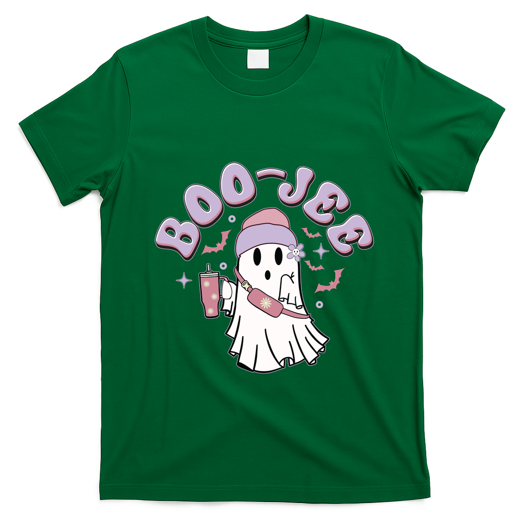 Funny Halloween Boo Jee Ghost T-Shirt - Irish Green