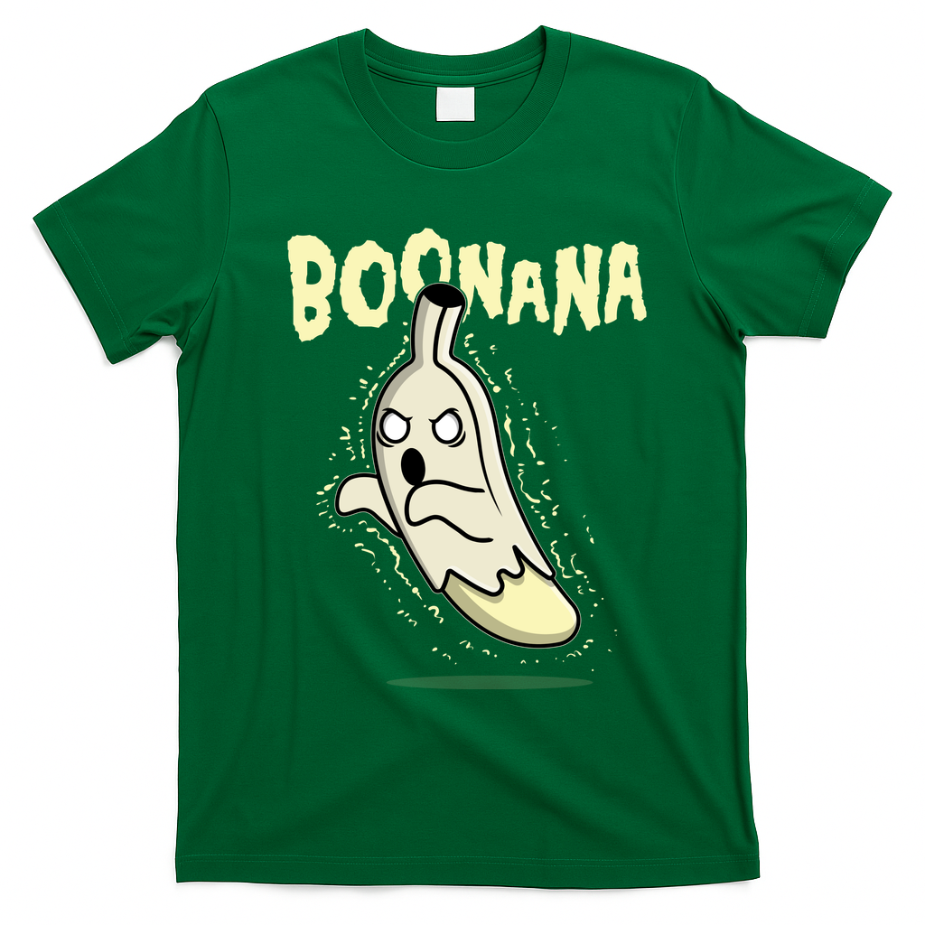 Funny Halloween Boonana Ghost Banana T-Shirt - Irish Green