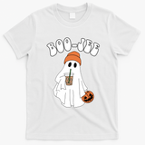 Funny Halloween Boo Jee Ghost Ing Coffee Cool Gift T-Shirt - White