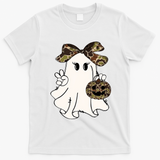 Funny Halloween Camouflage Camo Ghost Hello Hunting Season T-Shirt - White