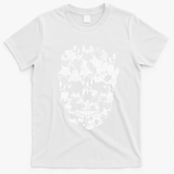 Funny Halloween Costume Skull French Bulldog Dog Lover T-Shirt - White