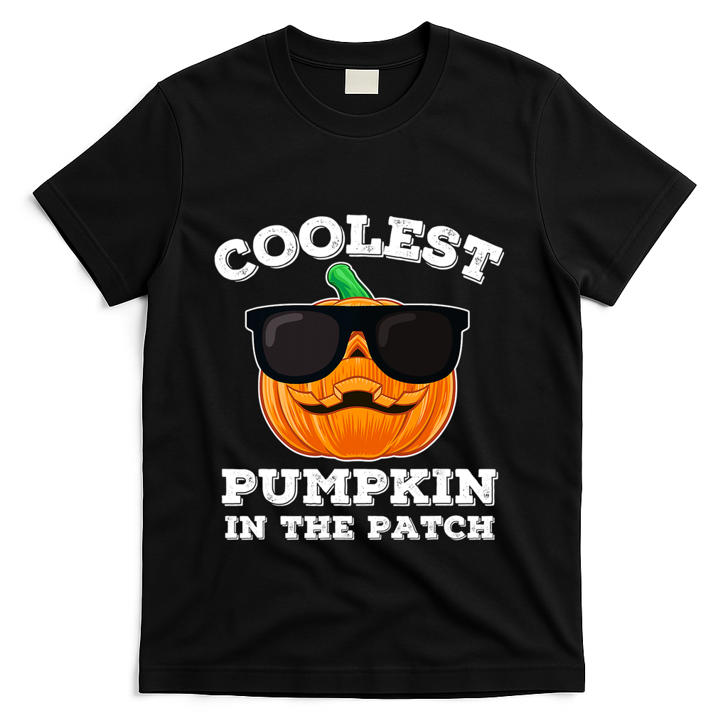 Funny Halloween Coolest Pumpkin In The Patch Gift T-Shirt - Black