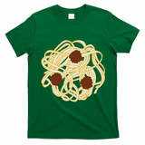 Funny Halloween Costume Food Spaghetti Meatballs Simple Safe T-Shirt - Irish Green