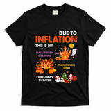 Funny Halloween Costume Thanksgiving Ugly Christmas T-Shirt - Black