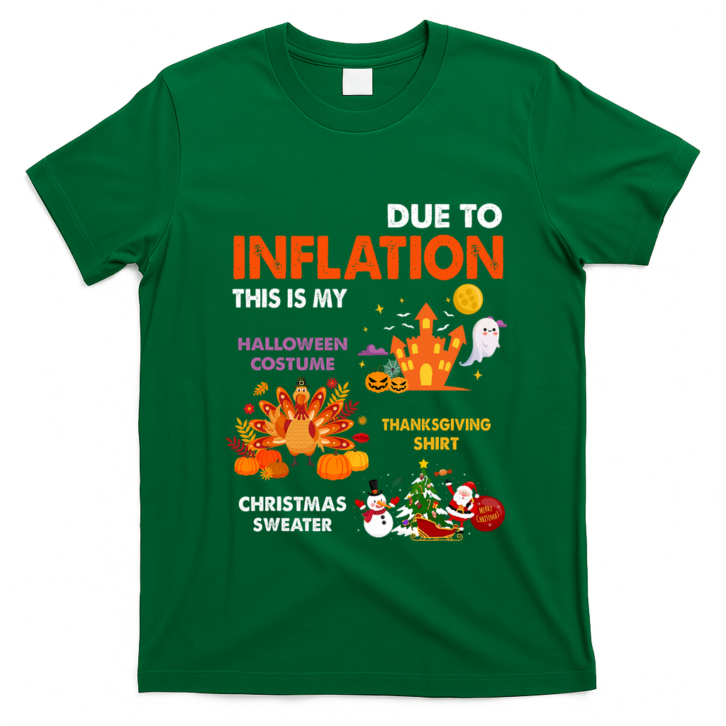 Funny Halloween Costume Thanksgiving Ugly Christmas T-Shirt - Irish Green