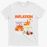 Funny Halloween Costume Thanksgiving Ugly Christmas T-Shirt - White