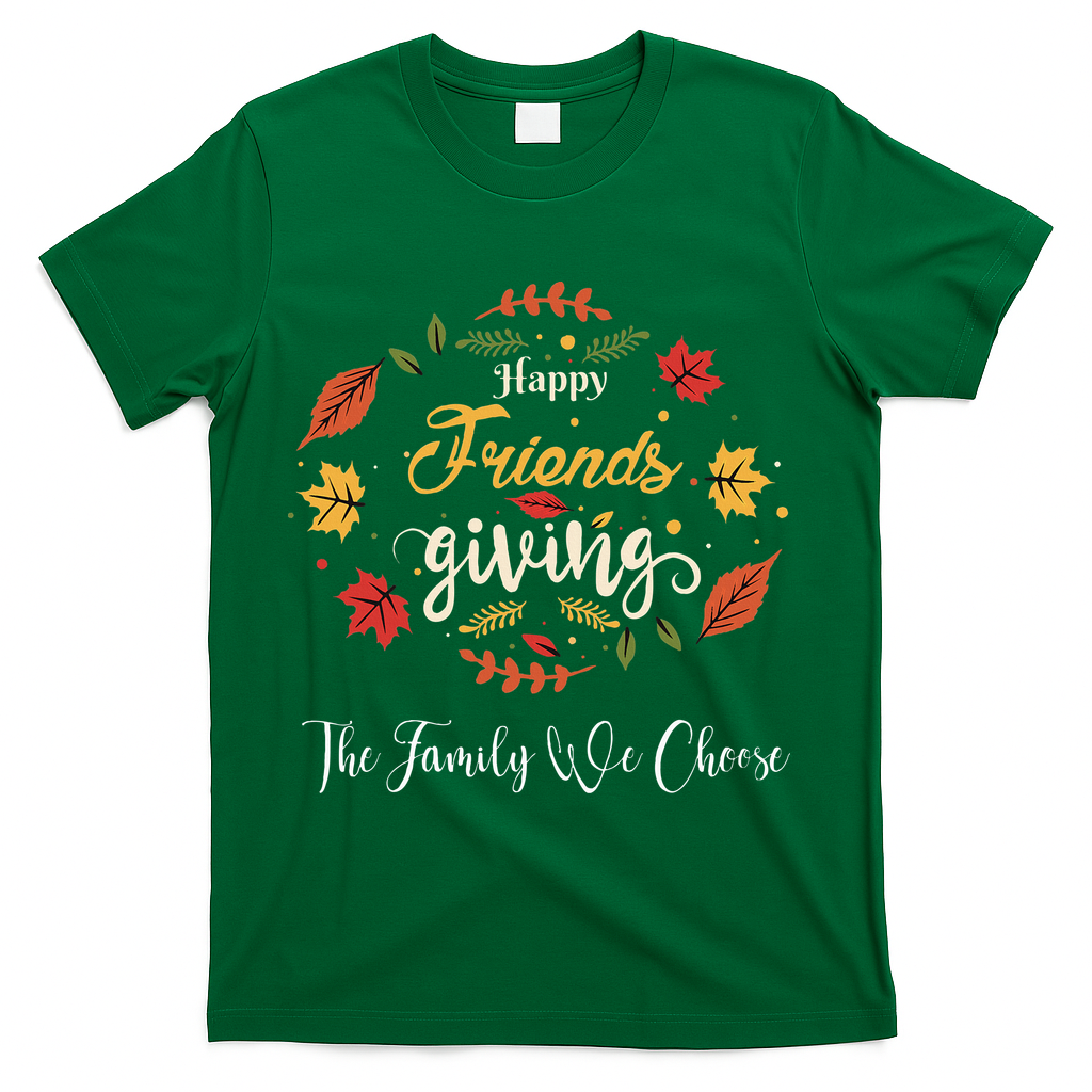 Funny Happy Friendsgiving Turkey Friends Giving T-Shirt - Green