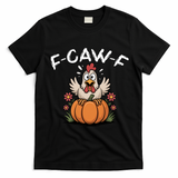 F-Caw-F Halloween Funny Sassy Raven Rooster T-Shirt - Black