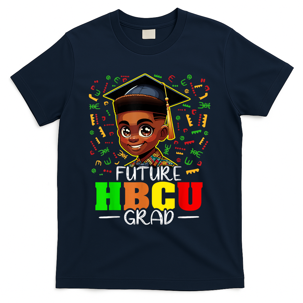 Future Hbcu Graduation Black Boy Grad Hbcu T-Shirt - Navy