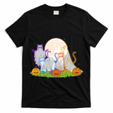 Funny Halloween Ghost Cats T-Shirt
