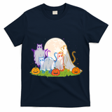 Funny Halloween Ghost Cats T-Shirt