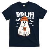 Funny Halloween Ghost Bruh I Mean Boo T-Shirt - Navy Blue