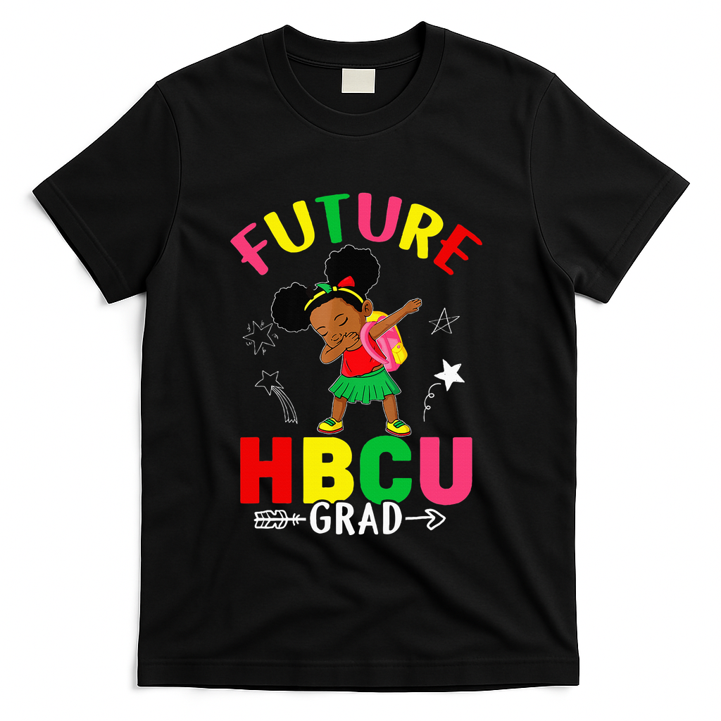 Future HBCU Grad Girl Graduation HBCU T-Shirt - Black