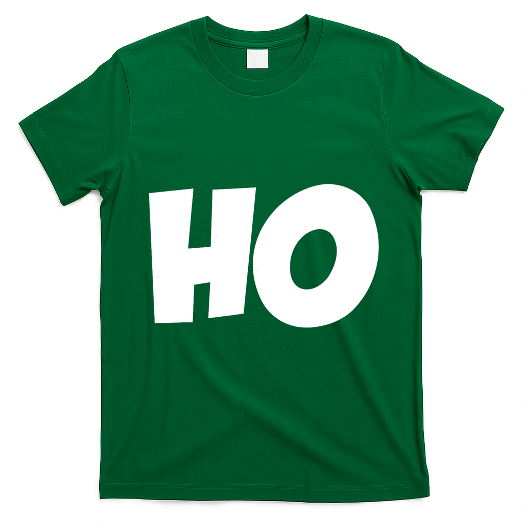 Funny Ho Ho Ho Christmas Matching Holidays Xmas Gift T-Shirt - Irish Green