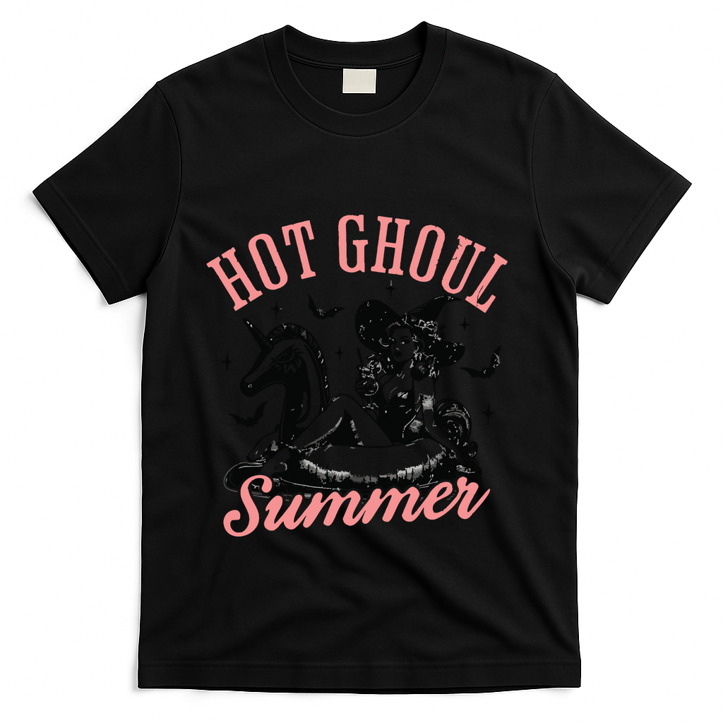 Funny Halloween Hot Ghoul Summer Summerween T-Shirt - Black